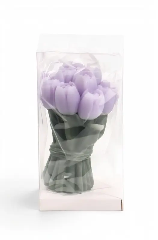 Свеча интерьерная &laquo;Букет тюльпанов&raquo;, 150 г, 7.5&times;7&times;10.5 см