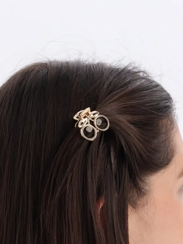 Крабик для волос «Маргарита», вишенки сверкание, 2.5 см, золото Крабик для волос «Маргарита», вишенки сверкание, 2.5 см, золото