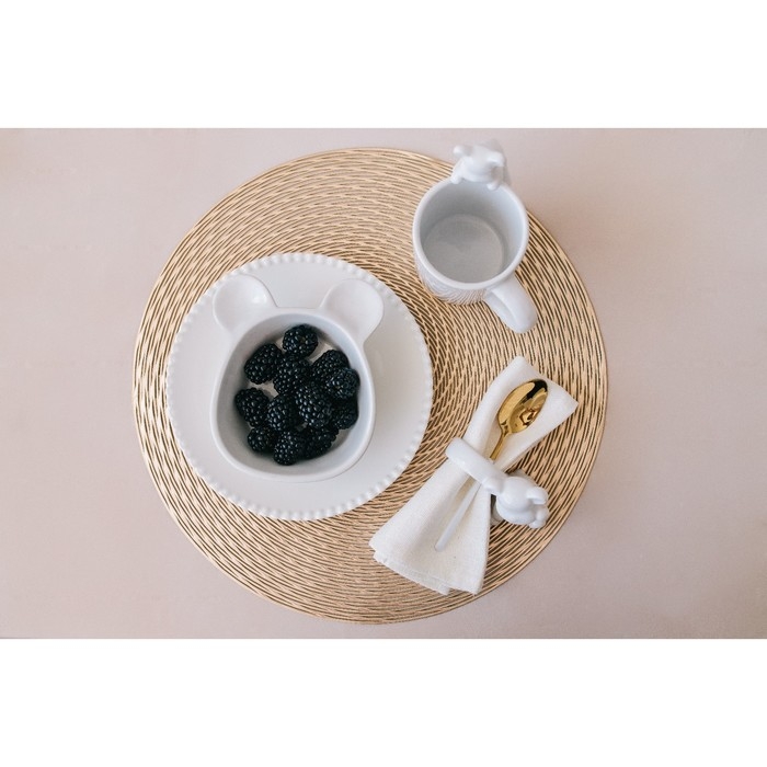 Конфетница керамическая Доляна «Мишка Отто», 290 мл, 15×12×5 см, цвет белый Конфетница керамическая Доляна «Мишка Отто», 290 мл, 15×12×5 см, цвет белый