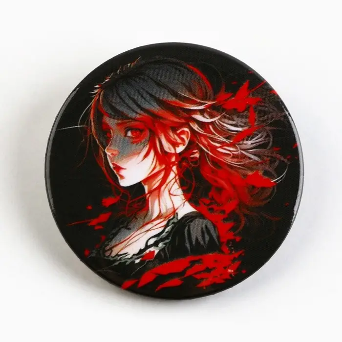 Значок металлический аниме , набор «Черно красный», d=38 мм, 4 шт. Значок металлический аниме , набор «Черно красный», d=38 мм, 4 шт.