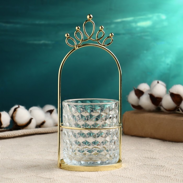 Кашпо стеклянное на подставке, 20х9,5см Кашпо стеклянное на подставке, 20х9,5см