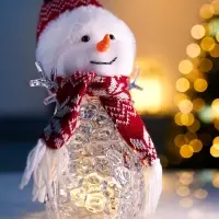 Фигура «Снеговик в красном» 28 см, 1 LED, от батареек ААА×3, свечение тёплое белое Фигура «Снеговик в красном» 28 см, 1 LED, от батареек ААА×3, свечение тёплое белое