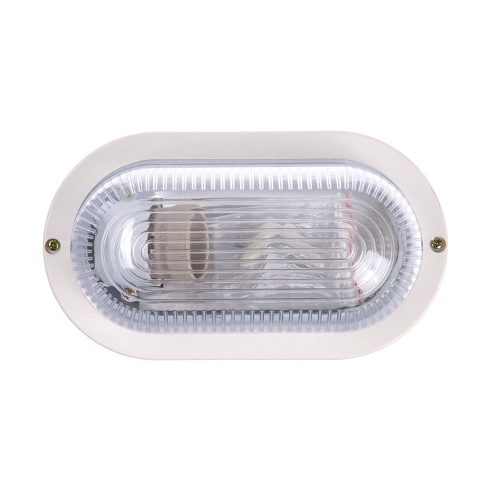 Светильник НБП, под лампу, IP54, 220 В, овал, пластик, белый Светильник НБП, под лампу, IP54, 220 В, овал, пластик, белый