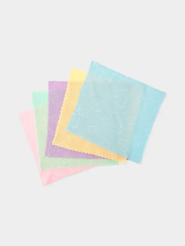 Набор салфеток для уборки, 30&times;30 см, микрофибра, 160 г, 5 шт., МИКС