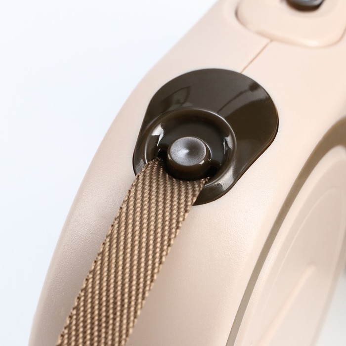 Рулетка с системой эффективного скручивания поводка, 3 м, до 15 кг, бежево-зелёная Рулетка с системой эффективного скручивания поводка, 3 м, до 15 кг, бежево-зелёная