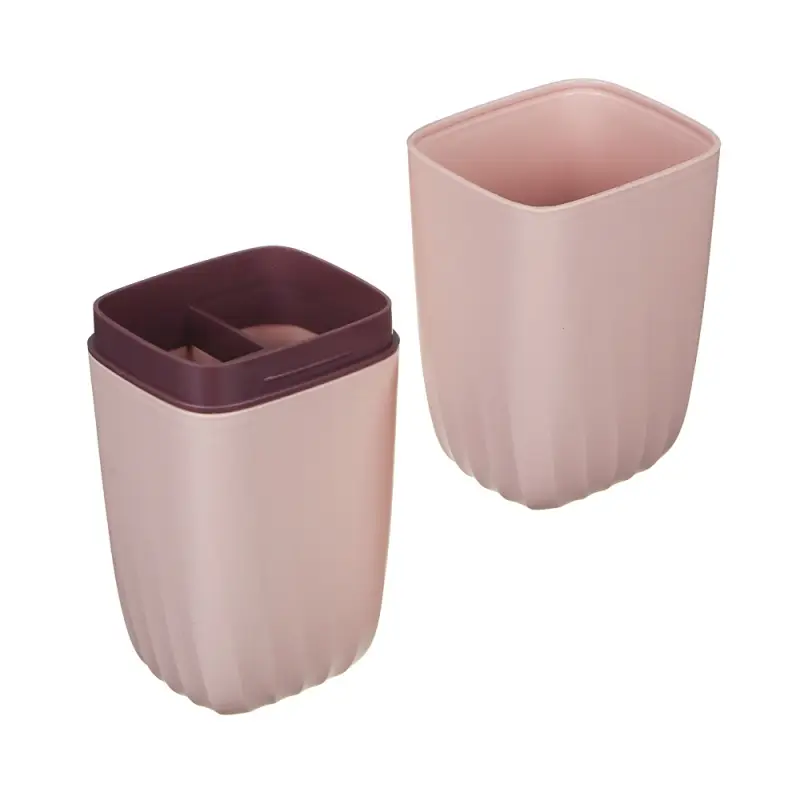 Футляр для зубных щеток и пасты тм VETTA, полипропилен, 5х5х20см, 3 цвета