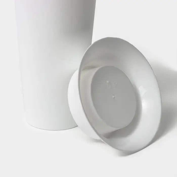 Ваза для цветов, 3 л, d=19 см, h=33 см, пластиковая, белая