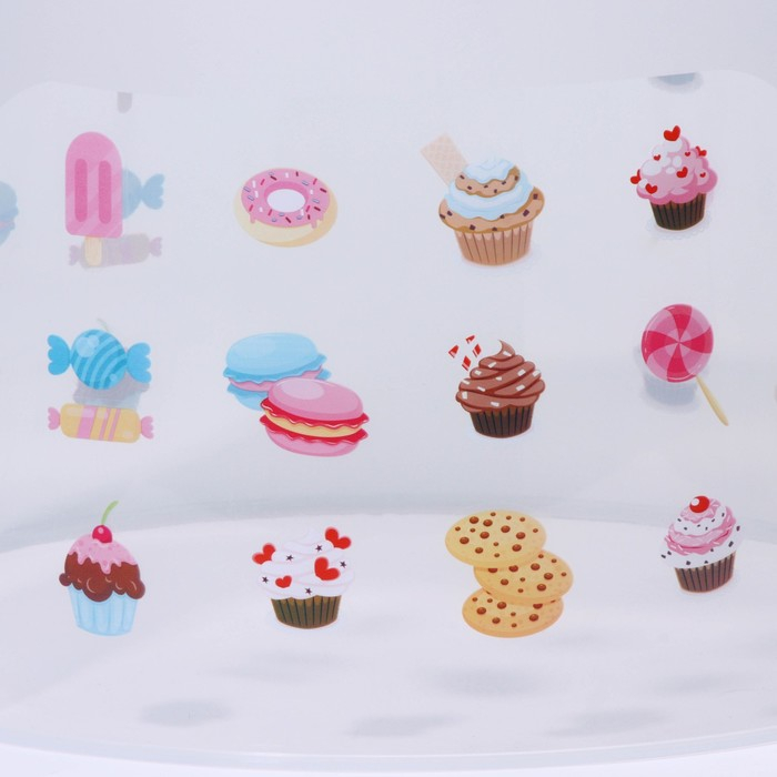 Тортовница с крышкой, съёмная подставка для пирожных, 11 ячеек, 30,5×21,5 см, цвет красный