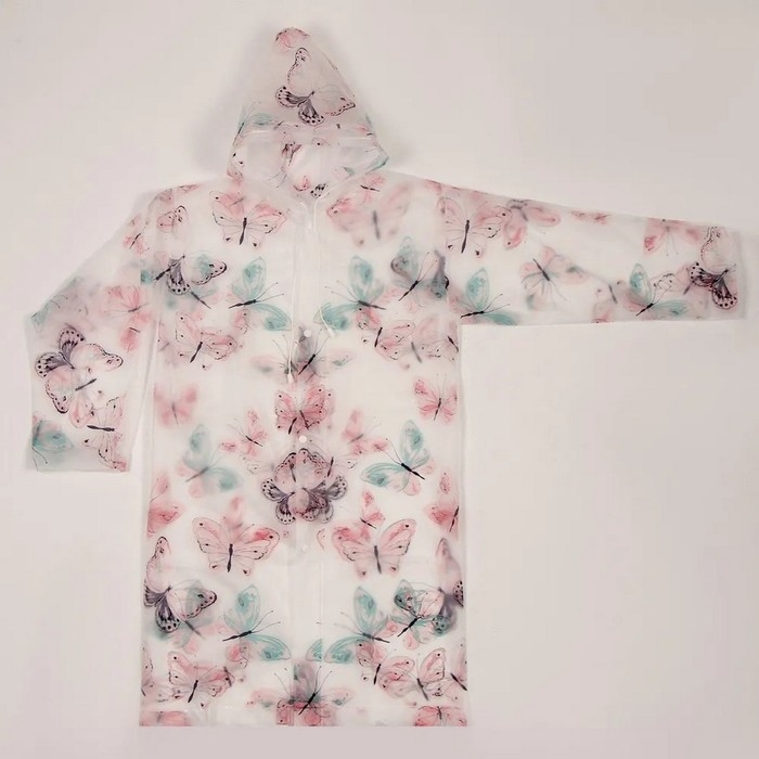 Дождевик детский «Бабочки», рост 125-155 см Дождевик детский «Бабочки», рост 125-155 см