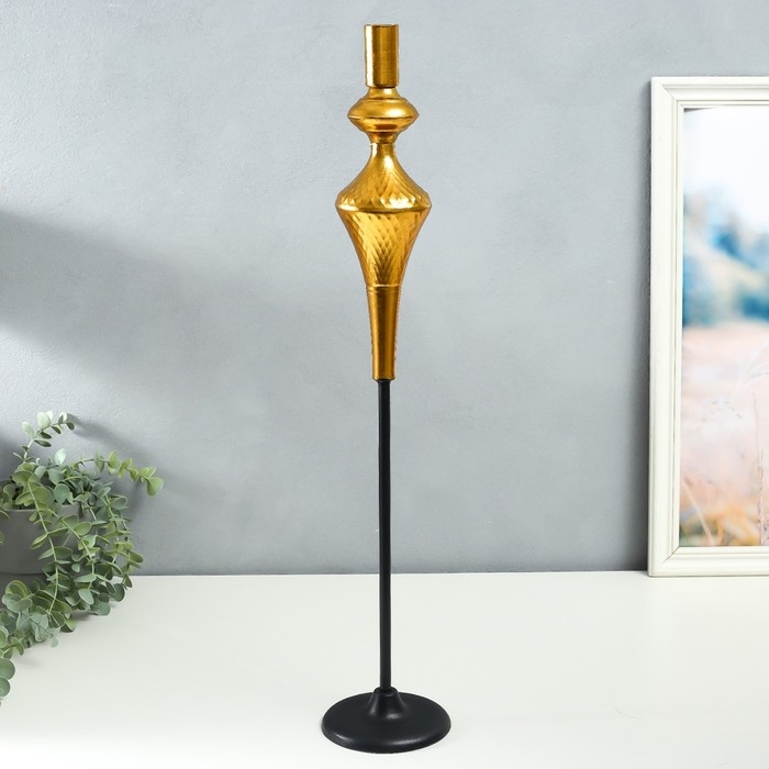 Подсвечник металл на 1 свечу Подсвечник металл на 1 свечу "Рафаэль" состаренная бронза 12х12х63,5 см