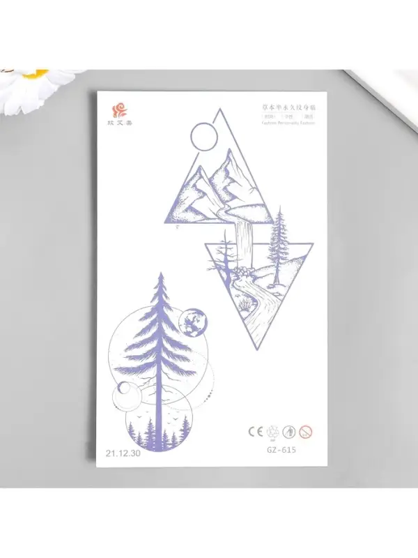 Переводная тату на тело «Природа», 18×11 см