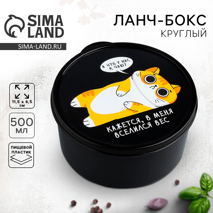 Ланч-бокс &laquo;В меня вселился вес&raquo;, 500 мл