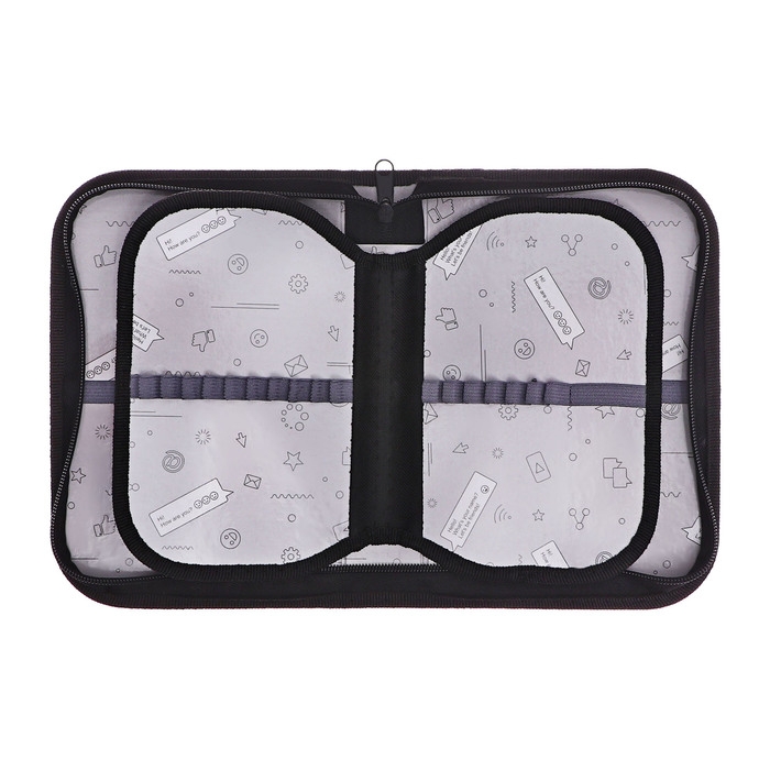 Пенал 3 секции, вкладка внутри, 140 х 210 х 40 мм, тканевый, Calligrata TOP Block  Пенал 3 секции, вкладка внутри, 140 х 210 х 40 мм, тканевый, Calligrata TOP Block "Милый котик"