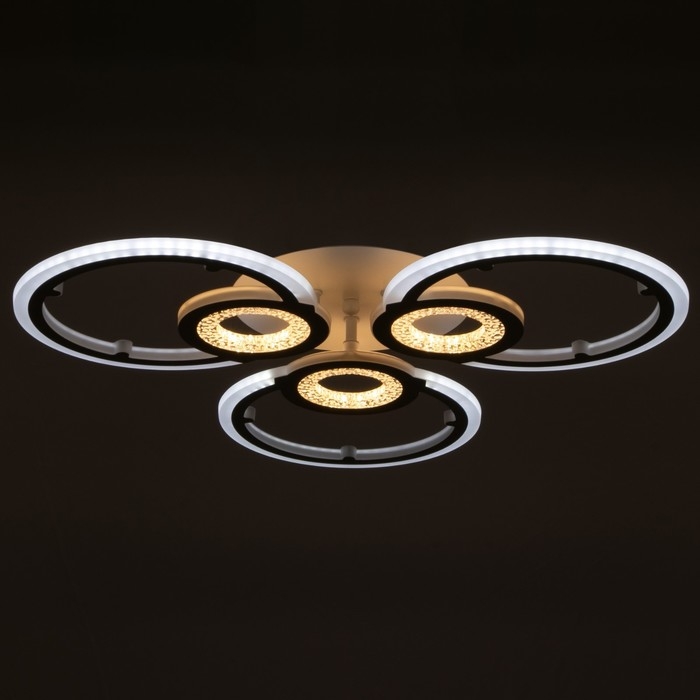 Люстра с ПДУ 1134/3WT LED 102Вт 3000К-6000К диммер белый 56х56х7 см BayerLux