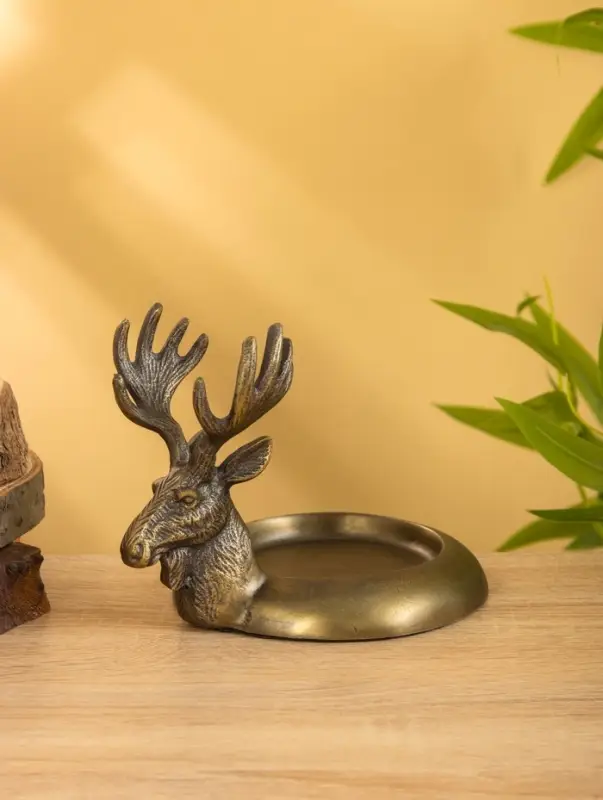 Подставка для бутылки  Подставка для бутылки "Лось" 18х14х14 см, алюминий