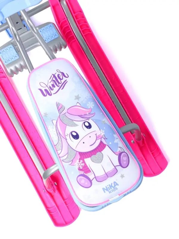 Снегокат &laquo;Тимка спорт 1+&raquo; с единорогом, голубой, розовый, ТС1-М/ЕР Nika Kids