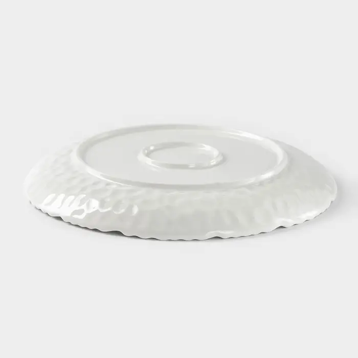 Тарелка обеденная &laquo;Воздушность&raquo;, d=25.5 см, керамика, белая