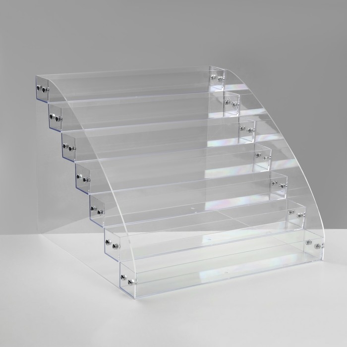 Подставка под лаки 7 этажей, оргстекло, 31×31×25 см, цвет прозрачный Подставка под лаки 7 этажей, оргстекло, 31×31×25 см, цвет прозрачный