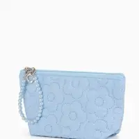 Косметичка дор Цветок 22*6*16, отд на молнии, голубой