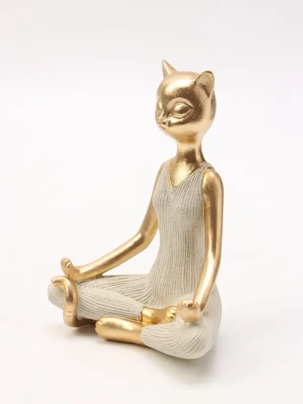Фигура интерьерная &laquo;Кошка - поза лотоса&raquo;, 13&times;8.5&times;16.5 см