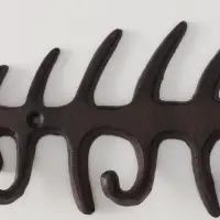 Настенные крючки декоративные &laquo;Рыбий скелет&raquo;, чугун, 11&times;32.5&times;2.5 см