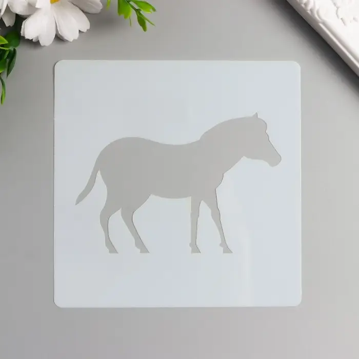 Трафарет пластик Трафарет пластик "Лошадь" 13х13 см
