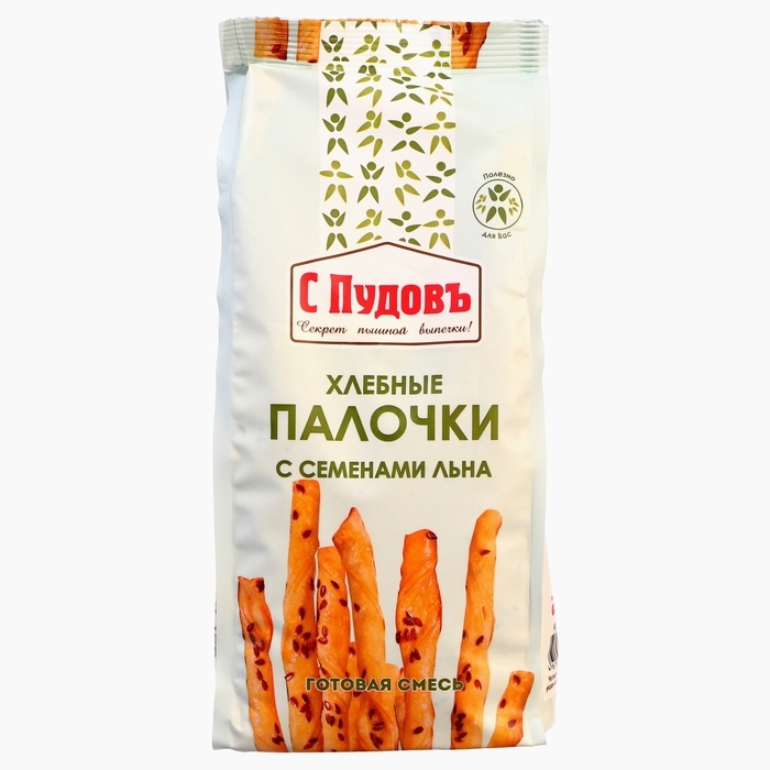 Хлебные палочки с семенами льна Хлебные палочки с семенами льна "С.Пудовъ", 400 г