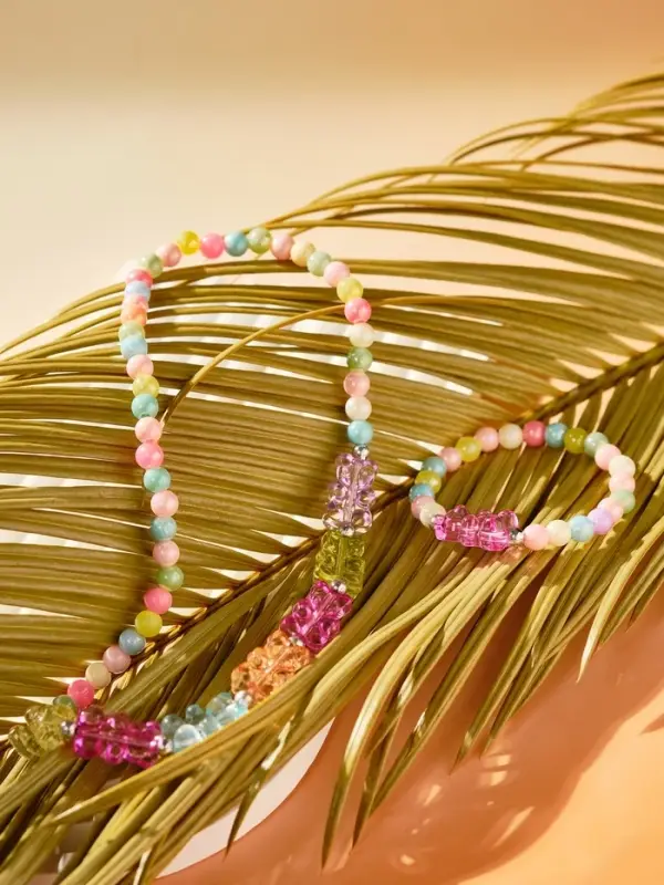 Набор детский &laquo;Выбражулька&raquo; 2 предмета: бусы, браслет, мармеладные мишки, d=5 см цветной