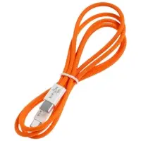 Кабель VIXION PRO VX-06c, Type-C -Type-C, 60 Вт, 3 А, 1 м, текстильный, оранжевый