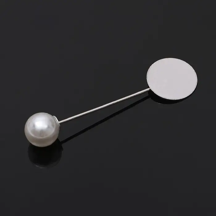 Основа «Брошь-игла» с бусиной d=1 см (набор 5 шт.), L=5 см, площадка 1,5 см, цвет серебро Основа «Брошь-игла» с бусиной d=1 см (набор 5 шт.), L=5 см, площадка 1,5 см, цвет серебро