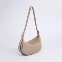 Сумка женская багет на молнии, 29&times;8&times;16 см, бежевая