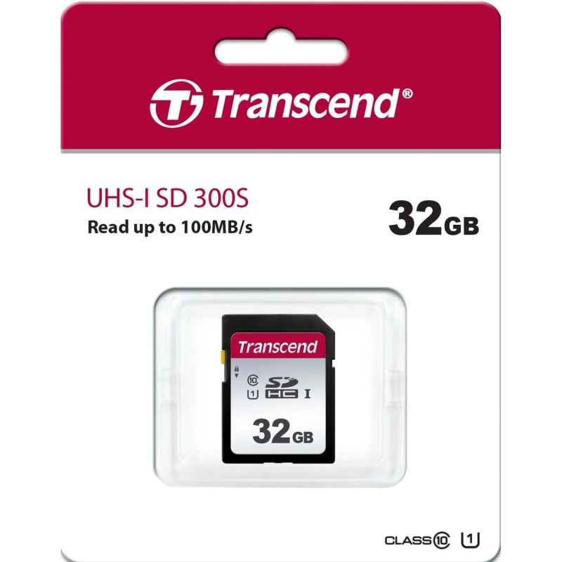 Карта памяти Transcend 300S SDHC 32Gb UHS-I Cl10, TS32GSDC300S