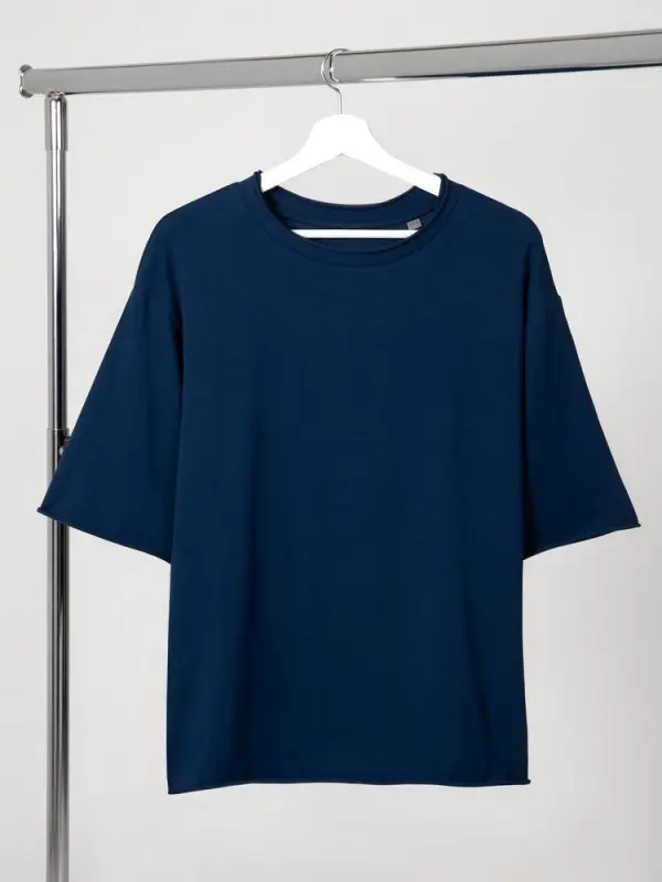 Футболка оверсайз Vozduh 2.0, темно-синяя, размер XS/S Футболка оверсайз Vozduh 2.0, темно-синяя, размер XS/S