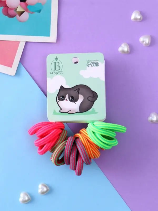 Резинка для волос «Кисонька», набор 20 шт., прогулка, 2.5 см, МИКС