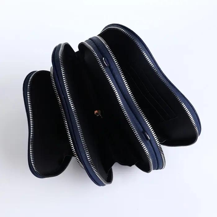 Сумка женская кросс-боди на молнии, в форме сердца, 20×5×16 см, тёмно-синяя Сумка женская кросс-боди на молнии, в форме сердца, 20×5×16 см, тёмно-синяя