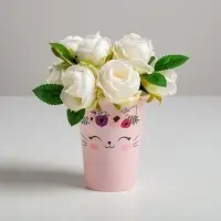 Стакан для цветов &laquo;Котик&raquo;, 350 мл