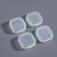 Набор баночек для мелочей, 4 шт., 3.4&times;3.4&times;1.8 см, прозрачный