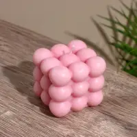 Свеча "Шарики 3 слоя" 6х6х6 см, соевый воск МИКС Свеча "Шарики 3 слоя" 6х6х6 см, соевый воск МИКС