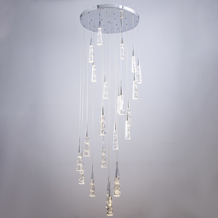 Светильник-каскад Светильник-каскад "Дрим" 24хLED 72Вт 3000K серебро 60х60х300см BayerLux