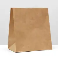Пакет крафт бумажный фасовочный, прямоугольное дно 32×18×34 см