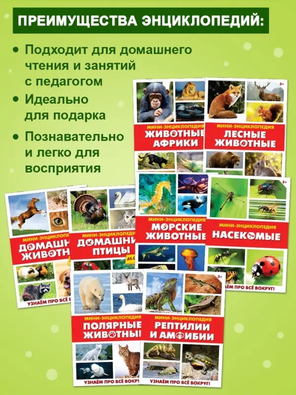 Мини - энциклопедии «Мир животных», 8 шт. по 20 стр. Мини - энциклопедии «Мир животных», 8 шт. по 20 стр.