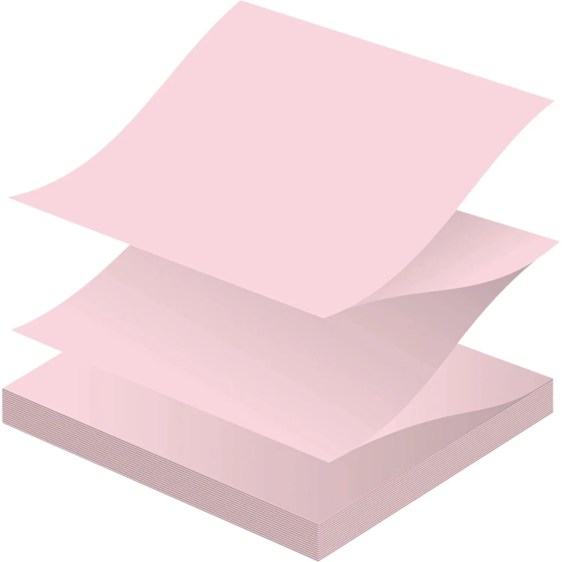 Стикеры Z-сложения ATTACHE с клеев.краем Z-блок 76х76 розовый 100л