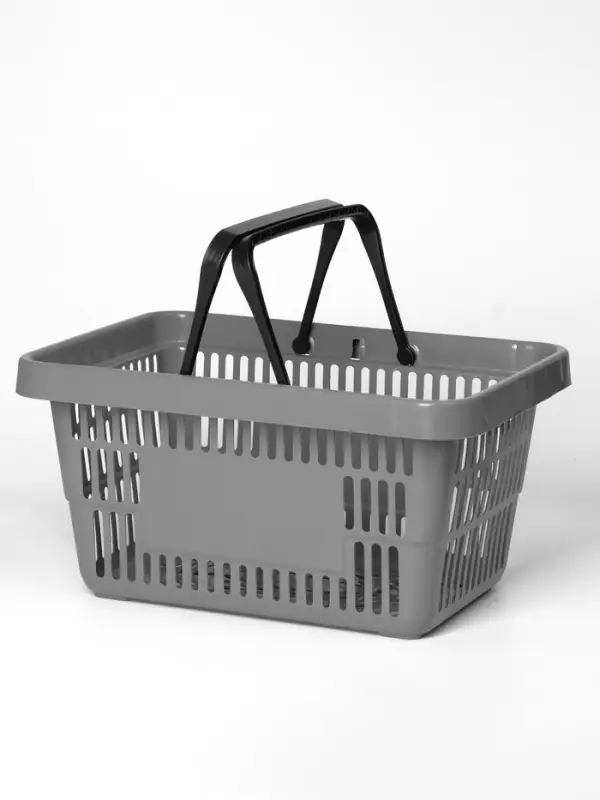 Корзина покупательская пластиковая 20 л, серая