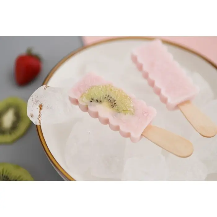 Форма для мороженого Доляна &laquo;Моника&raquo;, силикон, 19.5&times;11 см, 4 ячейки (6.7&times;3.2 см), МИКС