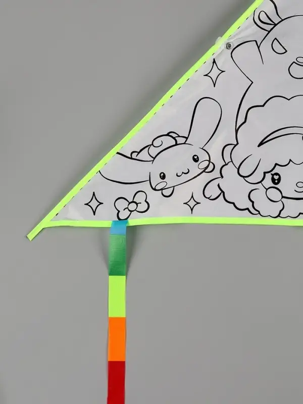 Воздушный змей - раскраска Funny toys &laquo;Кролик и друзья&raquo;, 80 см, 6 фломастеров