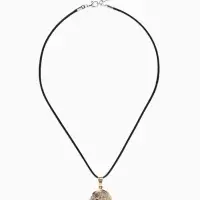 Кулон для фото на шнурке &laquo;Овал с цветами&raquo;, цвет золото на чёрном шнурке, 45 см