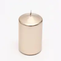 Свеча столбик 6&times;7.5, 10, 12.5 см, набор 3 шт., пудровый металлик