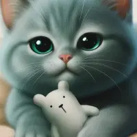 Коврик под миску &laquo;Котик недовольный&raquo;, 43&times;28 см