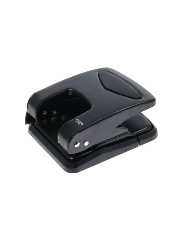 Дырокол металлический, 40 листов, с линейкой, чёрный