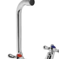 Смеситель для кухни ZEIN Z2485, настенный, излив 20 см, кран-букса латунь 1/2", хром